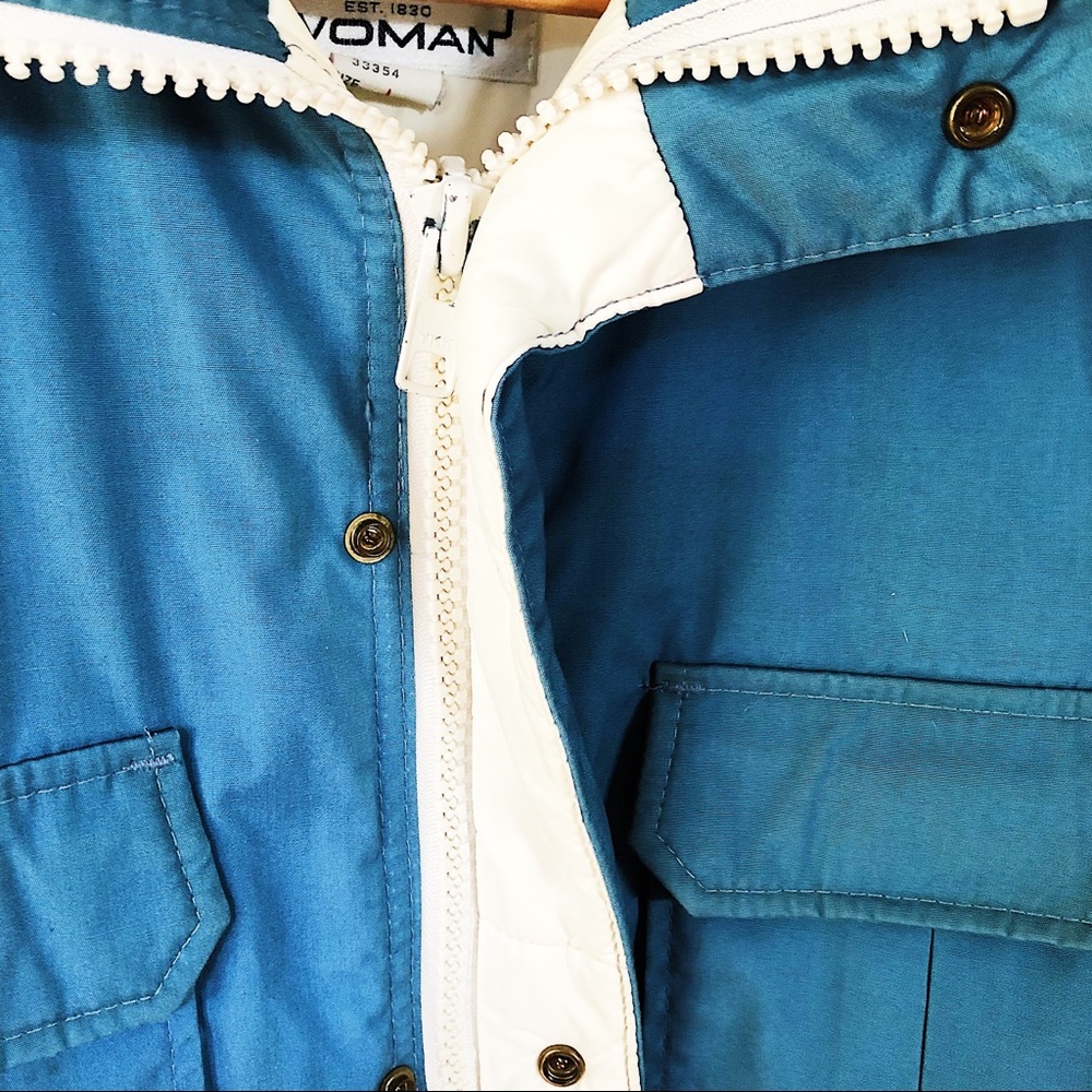 VINTAGE Woolrich blue insulated zip up jacket - Picture 5 of 8